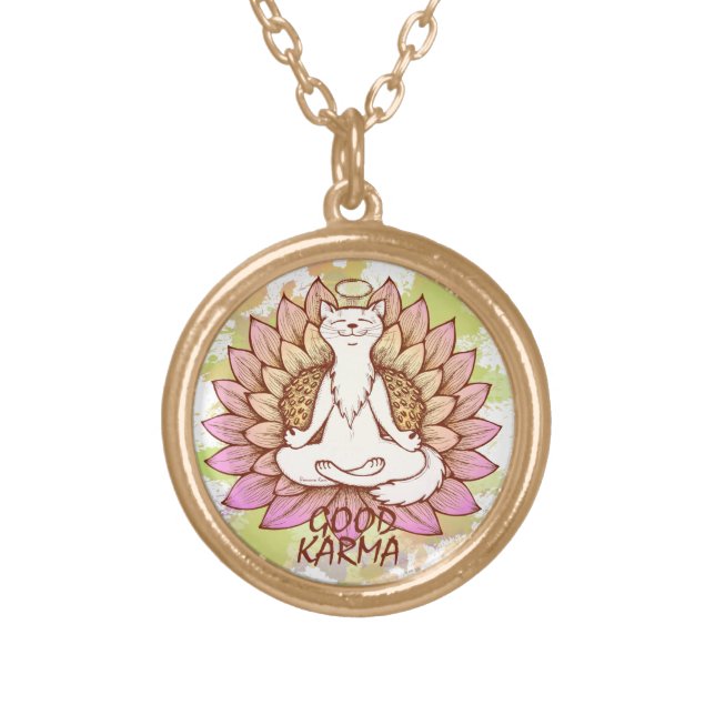 Good Karma Gold Plated Necklace (Front)