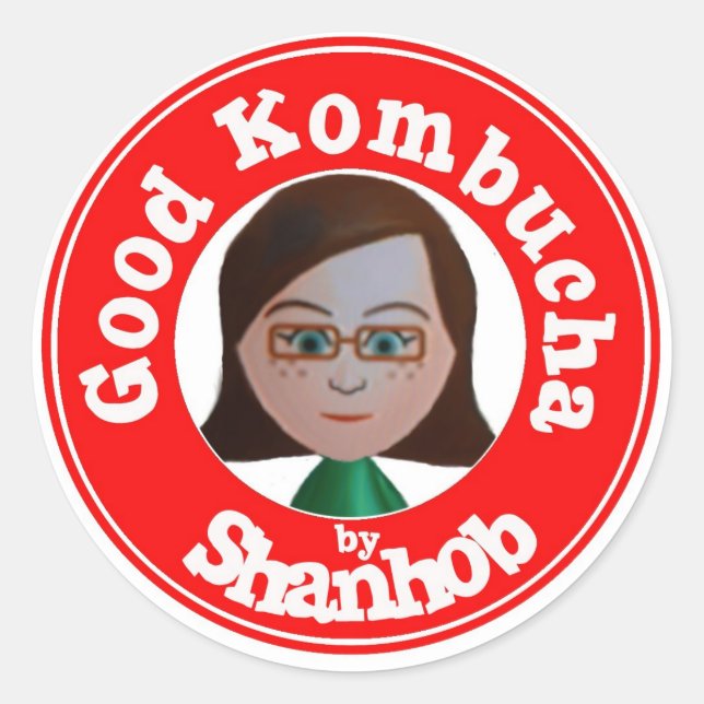 Good Kombucha Classic Round Sticker (Front)