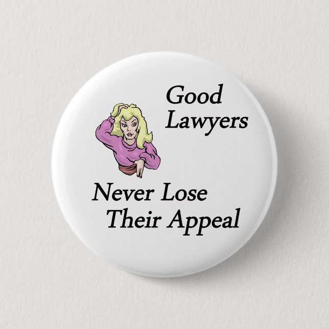 good lawyers woman button (Front)