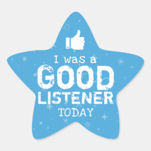 Good Listener Personalized Teachers Star Sticker