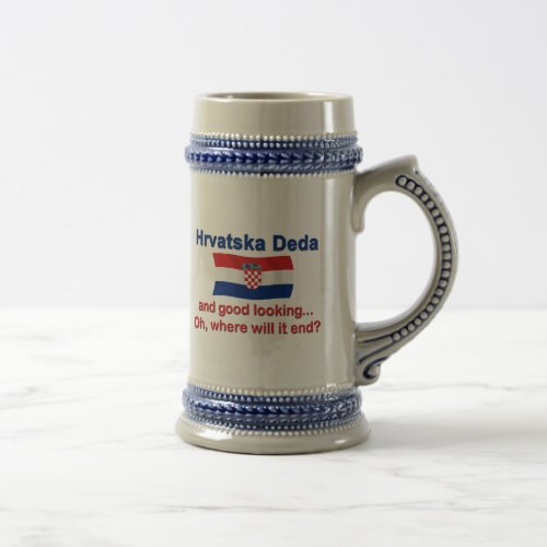 Good Lkg Croatian Deda Grandpa Beer Stein