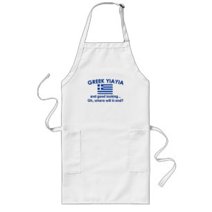 Good Looking Greek Yia Yia Long Apron