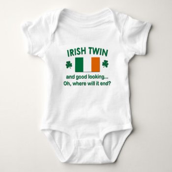 Good Looking Irish Twin Baby Bodysuit by worldshop at Zazzle