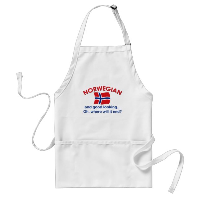 Good Looking Norwegian Adult Apron (Front)