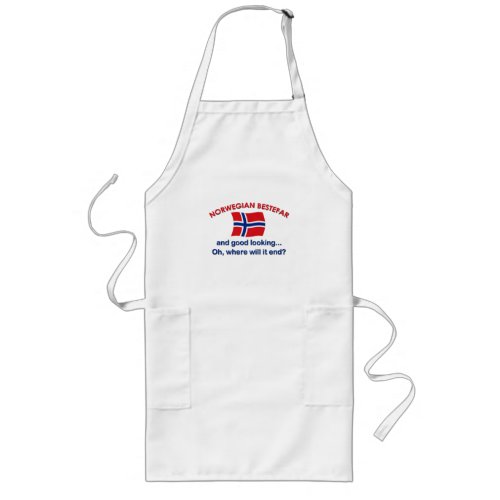 Good Looking Norwegian Bestefar Long Apron