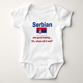Good Looking Serbian Baby Bodysuit by worldshop at Zazzle