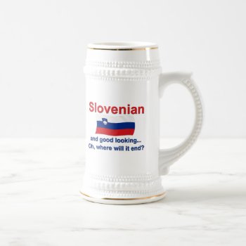 Good Looking Slovenian Beer Stein by worldshop at Zazzle