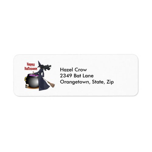 Good Looking Witch and the Cauldron Address Labels