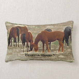 Good Lord's Remuda Herd Grazes in Heaven Lumbar Pillow