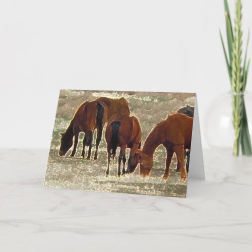 Good Lords Remuda Herd in Heaven Sympathy Card