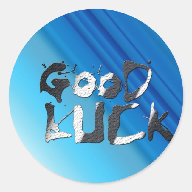 GOOD LUCK 1 CLASSIC ROUND STICKER (Front)
