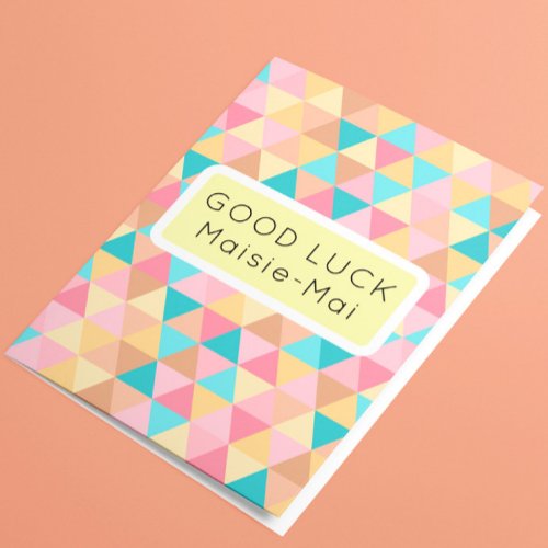Good Luck Abstract Pastel  Card