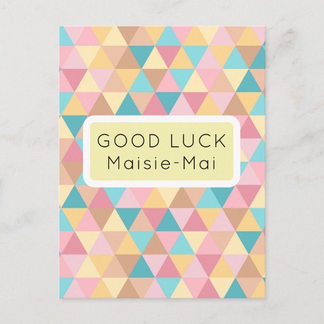 Good Luck Abstract Pastel  Postcard (Front)