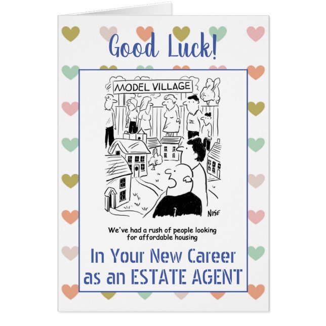 Good Luck as an Estate Agent Cards (Front)