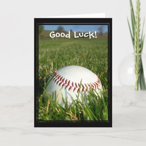 Good Luck Baseball greeting card