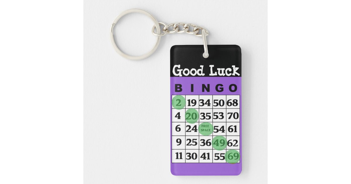 Good Luck BINGO Charm Key Chain Zazzle
