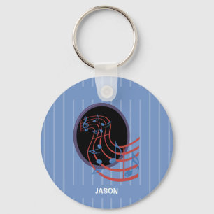 Good Luck, Black Music Circle Keychain