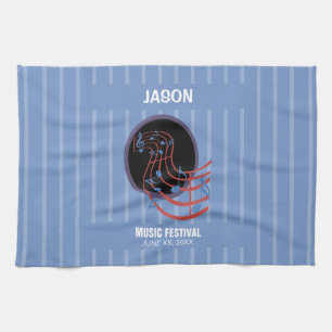 Good Luck, Black Music Circle Kitchen Towel