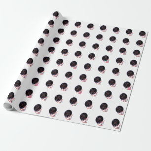 Good Luck, Black Music Circle Wrapping Paper