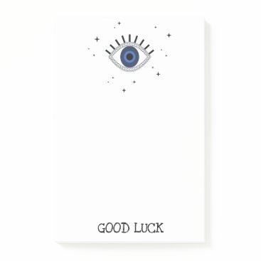 Good luck blue eye talisman greek evil ey post-it notes