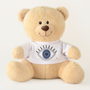 Good luck blue eye talisman greek evil eye teddy bear
