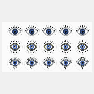 Good luck blue eye talisman greek traditi kids' labels