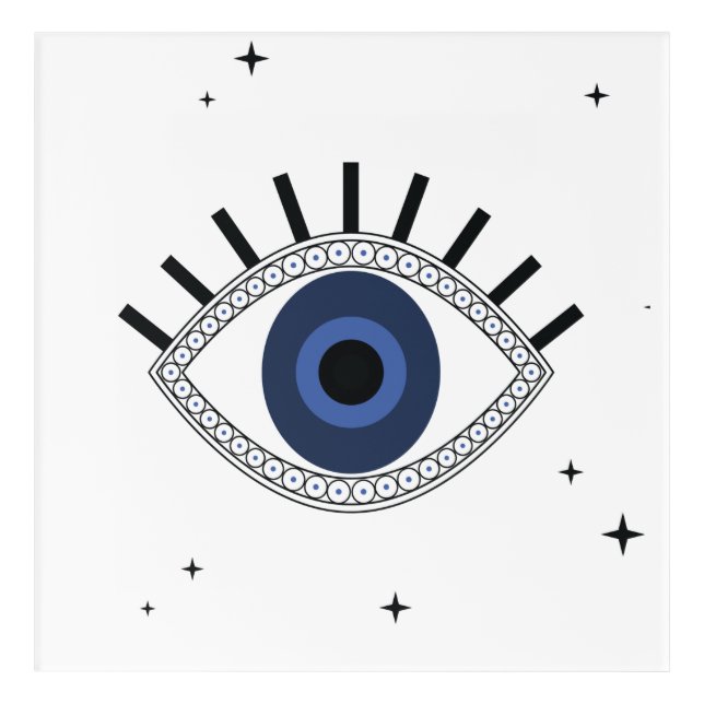 Good luck blue eye talisman greek tradition  acrylic print (Front)