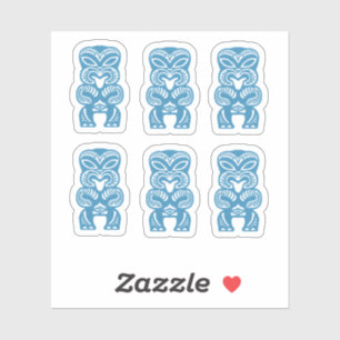 Good Luck Blue Tiki Stickers