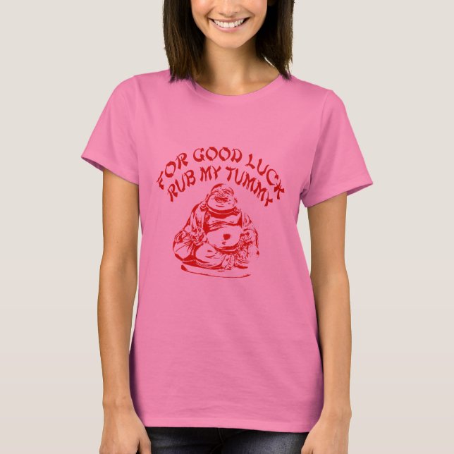 Good Luck Buddha Maternity T-Shirt (Front)