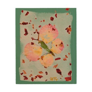 Good Luck Butterfly & Green Meadows wood wall art