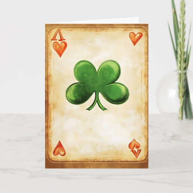 Good Luck Card Clover Ace (Front)