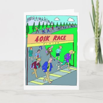 Good Luck Card For Marathon Runner - 401k Race by FarGoneGreetings at Zazzle