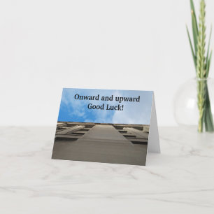 Good Luck Card Onward Upward Professional Office