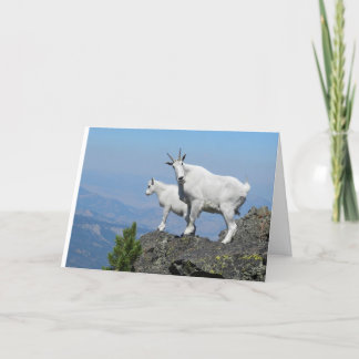 Good Luck Card with Mountain Goat