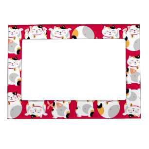Good luck cat,chinese,feng shui,Maneki Neko,patter Magnetic Frame