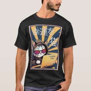 Good Luck Cat Japanese  Feline Purrfect Cat T-Shirt