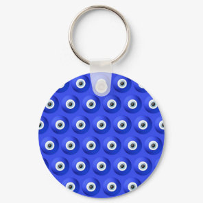 Good Luck Charms against Evil Eye Pattern Keychain