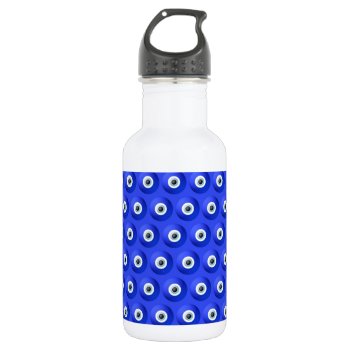 Good Luck Charms Against Evil Eye Pattern Water Bottle by sumwoman at Zazzle