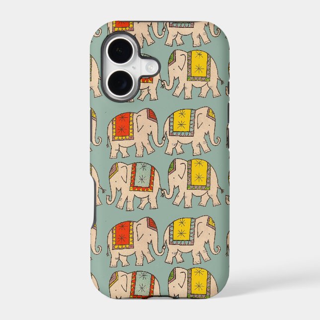 Good luck circus elephants cute elephant pattern iphone case (Back)
