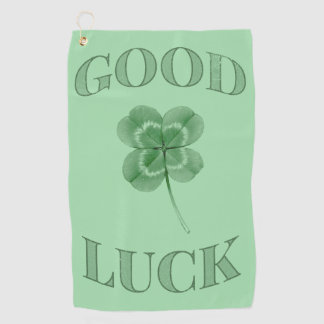 Good Luck Clover  Golf Towel