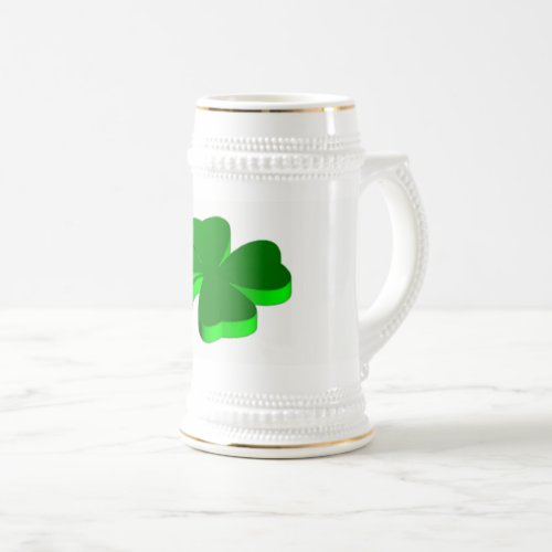 Good Luck Clover Green Funny Elegant Stein