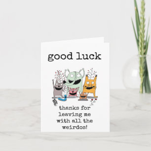 Good Luck, Coworker, Boss, Employees, Leaving Card