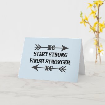 Good Luck Cross Country Runner Greeting Card | Zazzle