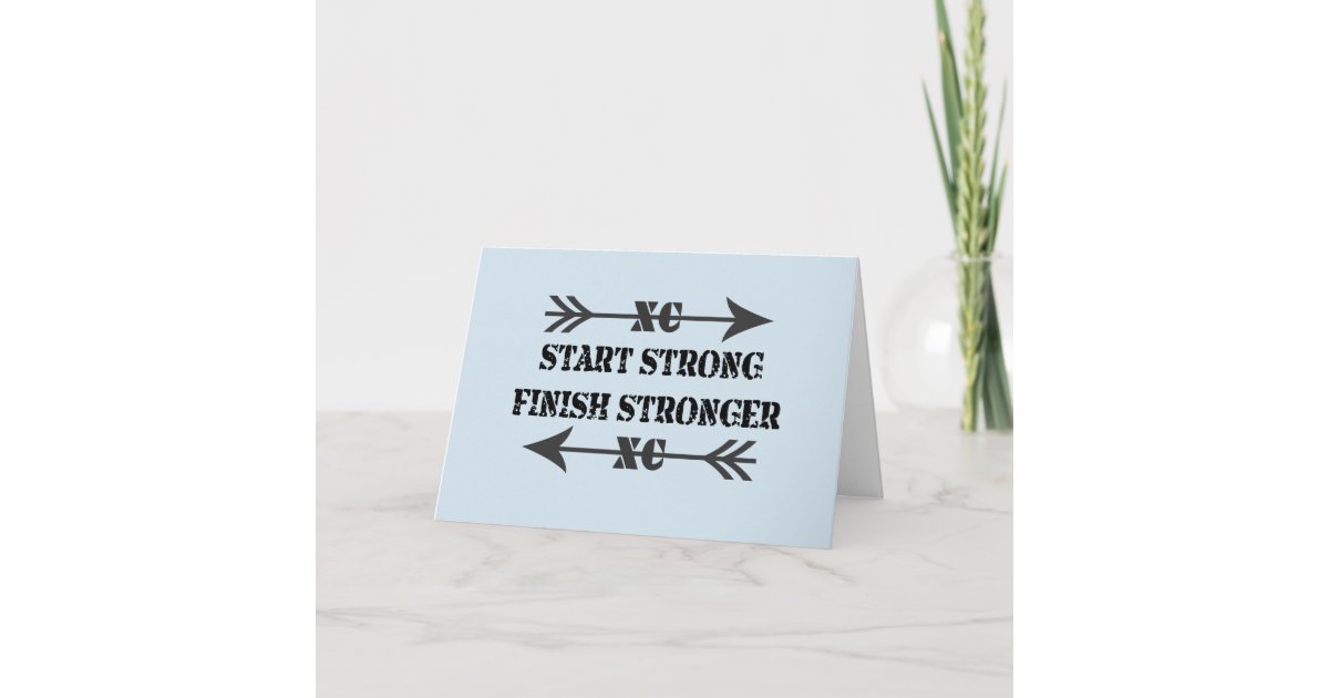 Good Luck Cross Country Runner Greeting Card | Zazzle