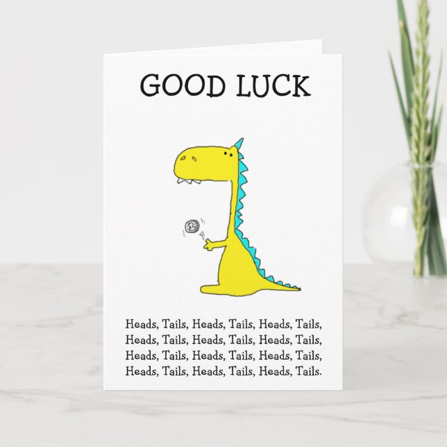good luck dino card (Front)
