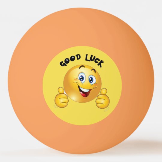 Good Luck emoji Ping Pong Ball