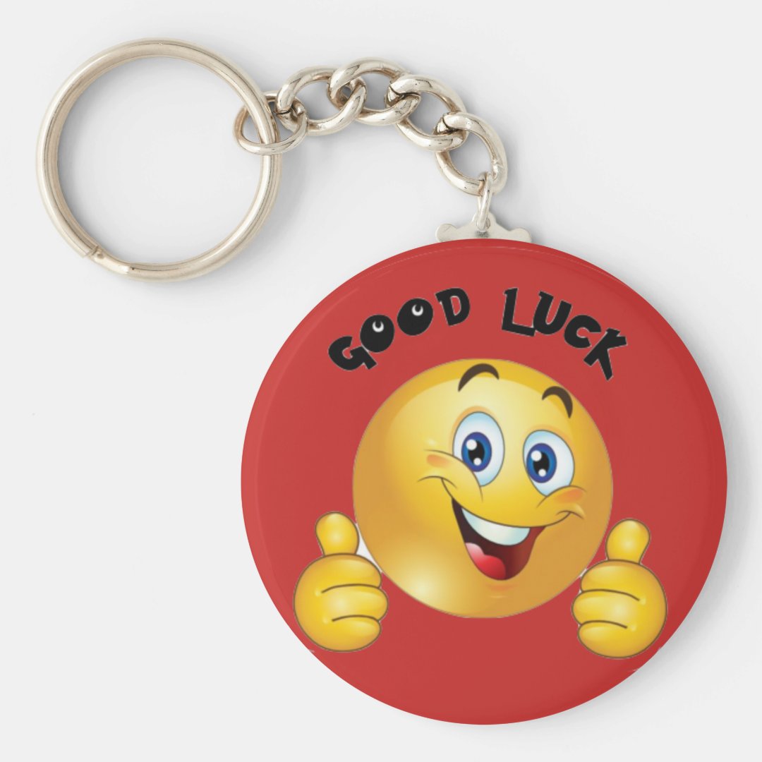 Good Luck Emojis Keychain Zazzle