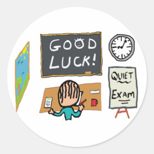 Good Luck Exams Classic Round Sticker
