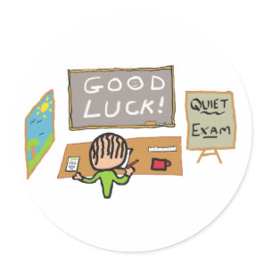 Good Luck Exams Classic Round Sticker