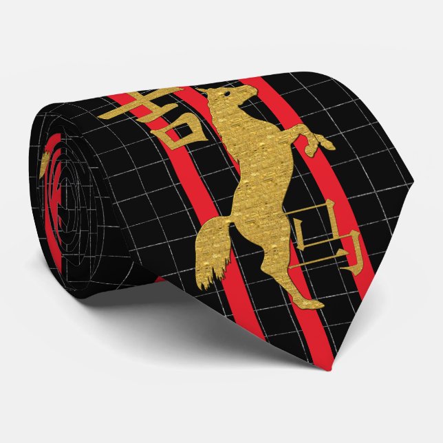 Good Luck For Year Of The Horse Tie (Rolled)